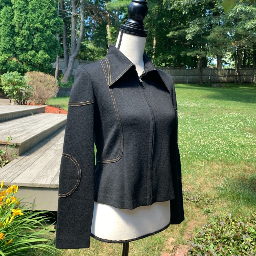 vintage riding jacket with pointed collar - Picture 2 of 4